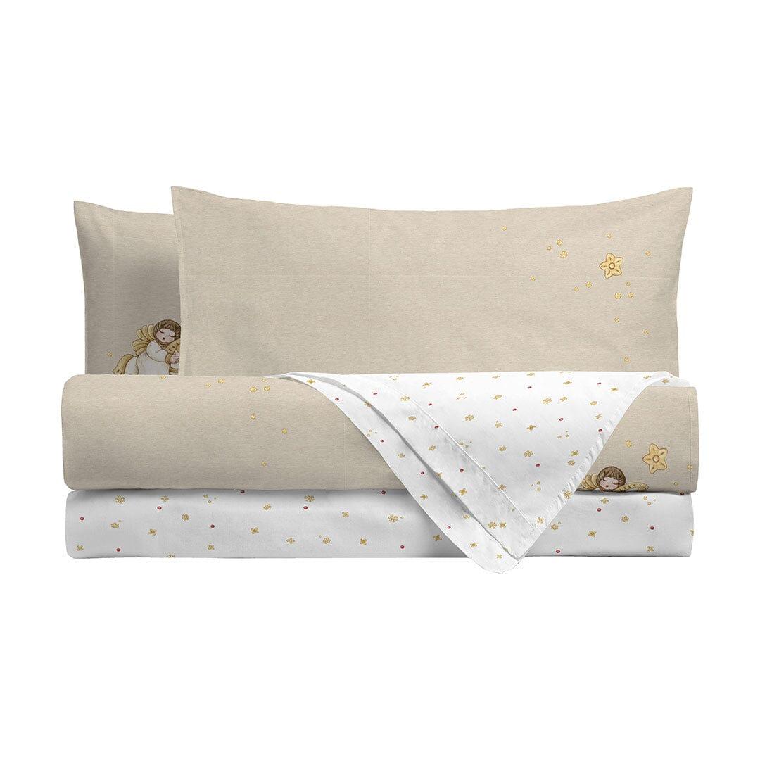 Completo Letto Matrimoniale Fantasia Natale Angel Vanilla