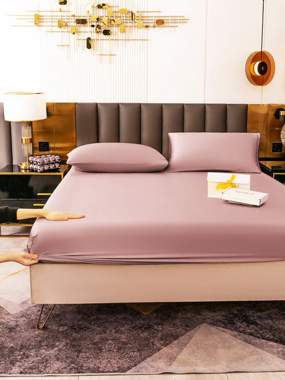 Set da 3 pezzi in seta 19Momme: lenzuolo con angoli + 2 federe