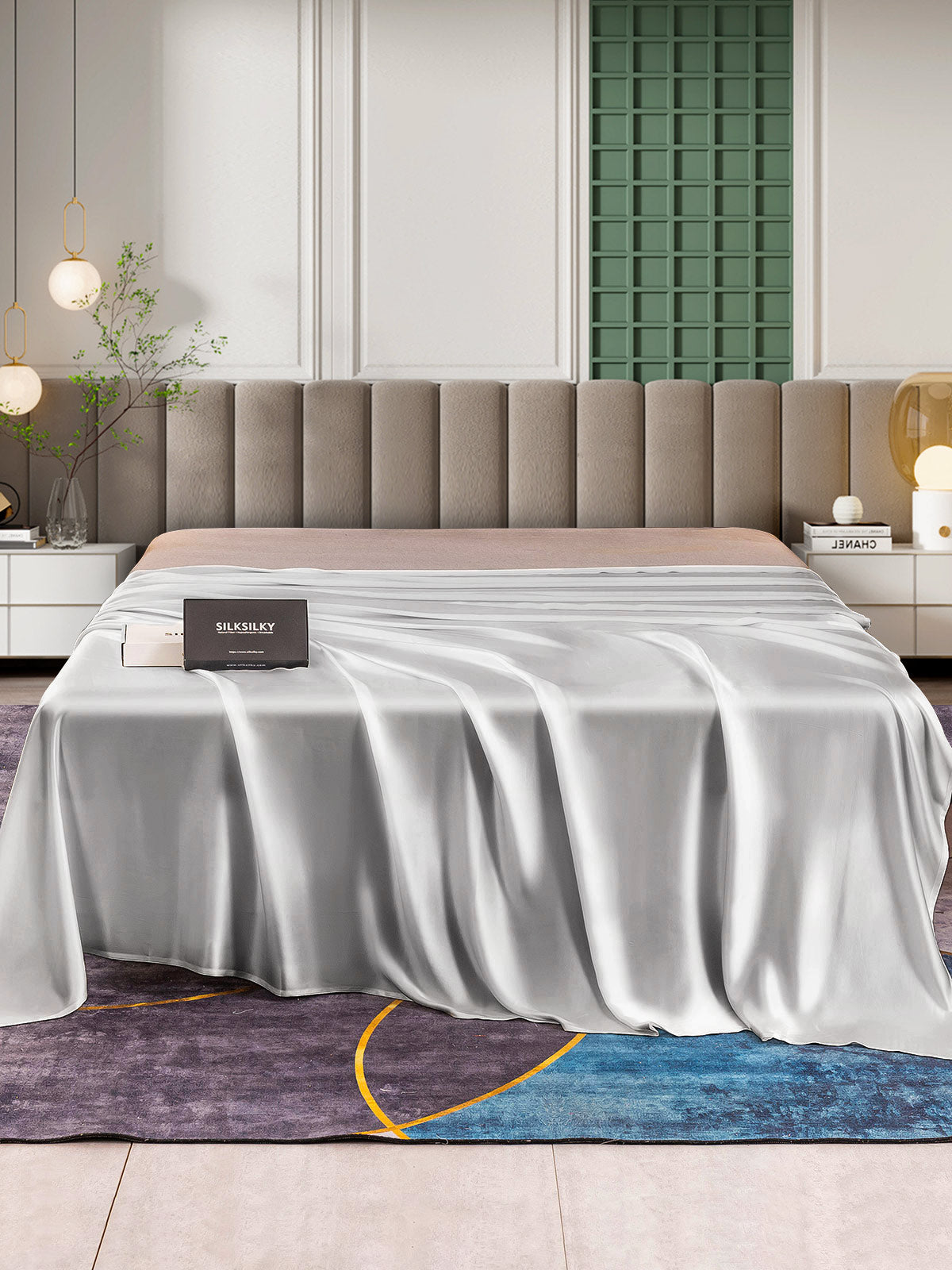 Lenzuolo sopra senza cuciture in seta 25Momme