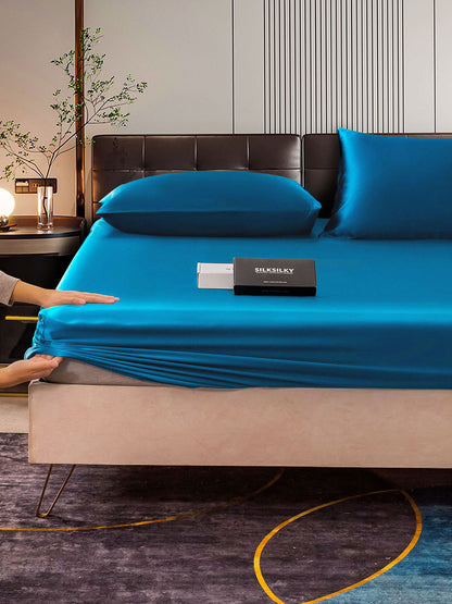 Set in seta da 3 pezzi 22Momme: lenzuolo con angoli + 2 federe