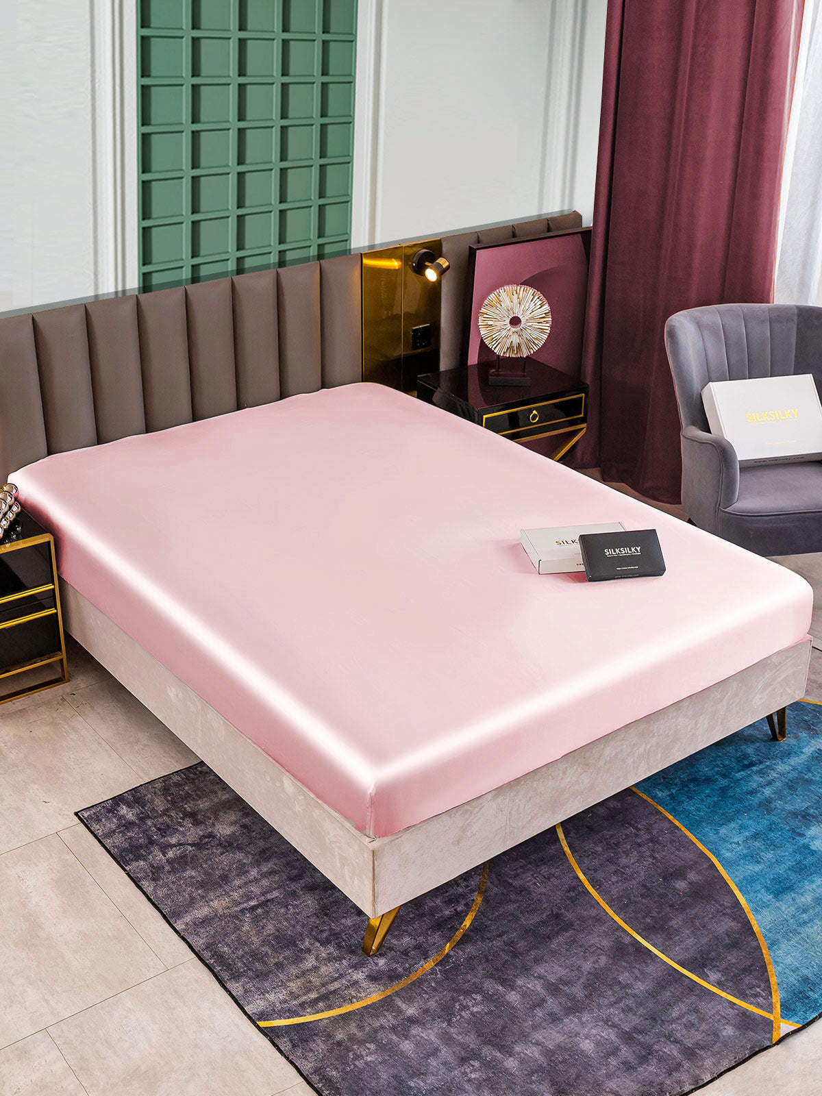 25 Momme lenzuolo con angoli di seta senza cucitura lusso