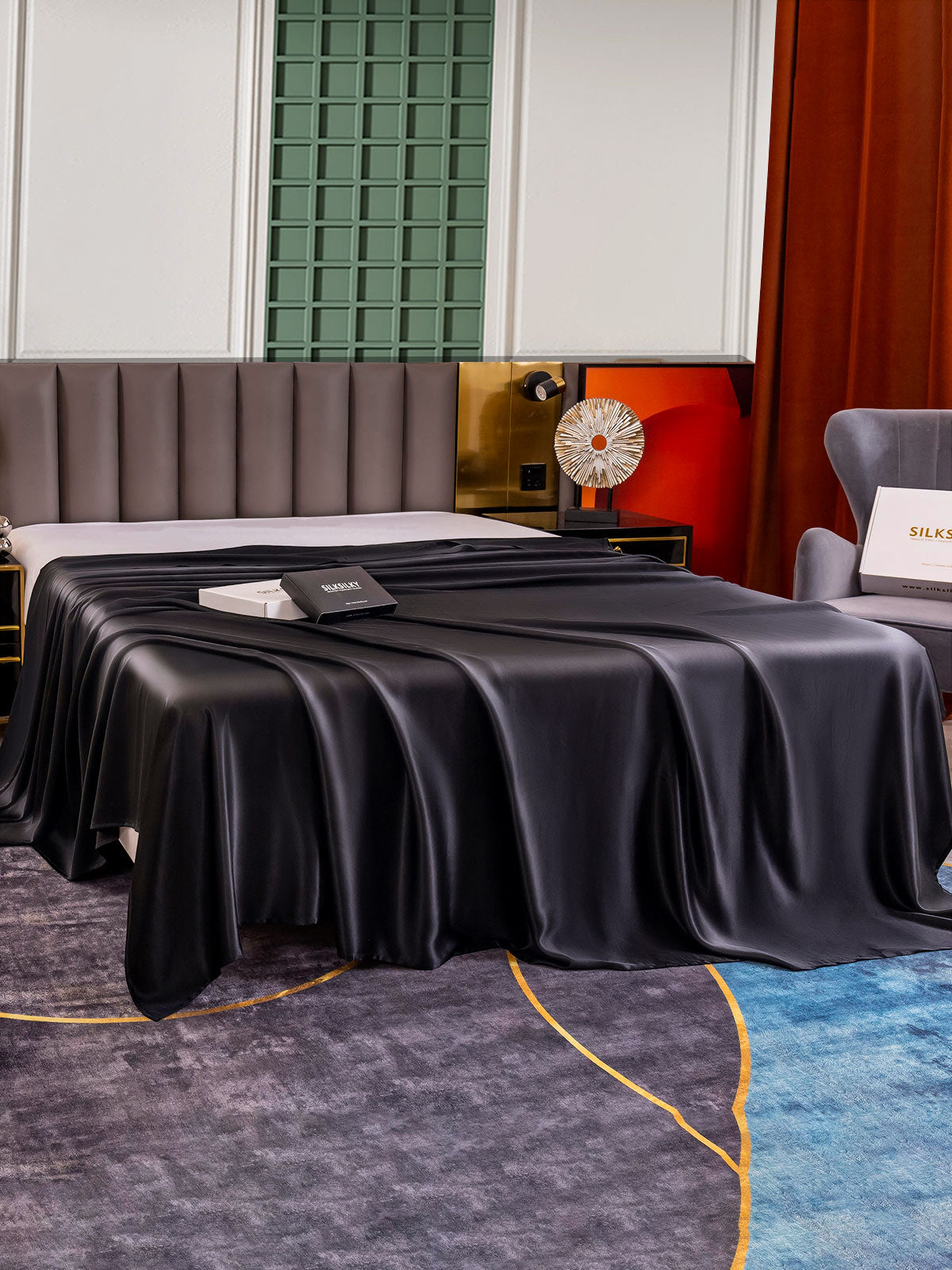 Lenzuolo sopra senza cuciture in seta 25Momme