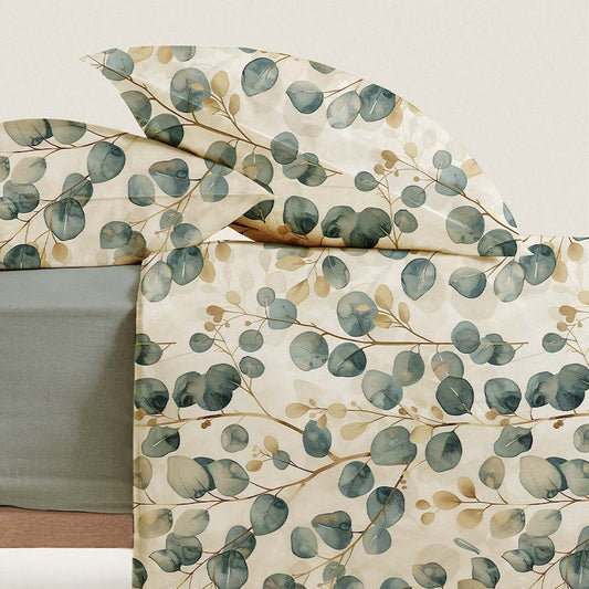 Completo letto matrimoniale in cottone Odil