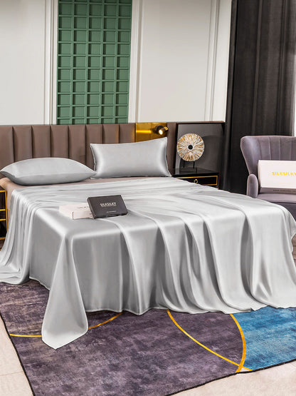 Set di seta da 3 pezzi 25Momme: lenzuolo sopra + 2 federe