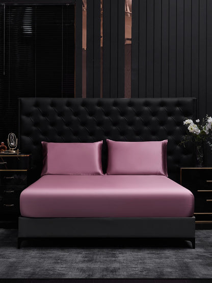 Set in seta da 3 pezzi 25Momme: lenzuolo con angoli + 2 federe