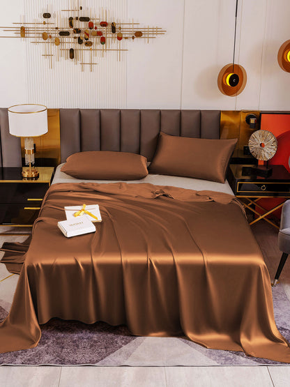 Set in seta da 3 pezzi 19Momme: lenzuolo sopra + 2 federe