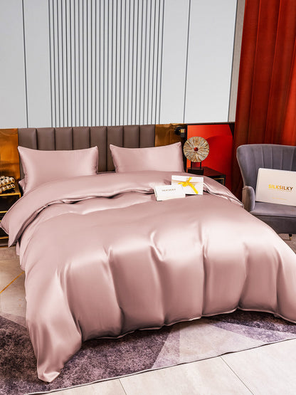 Set di seta 22Momme da 4 pezzi: copripiumino + lenzuolo con angoli + 2 federe