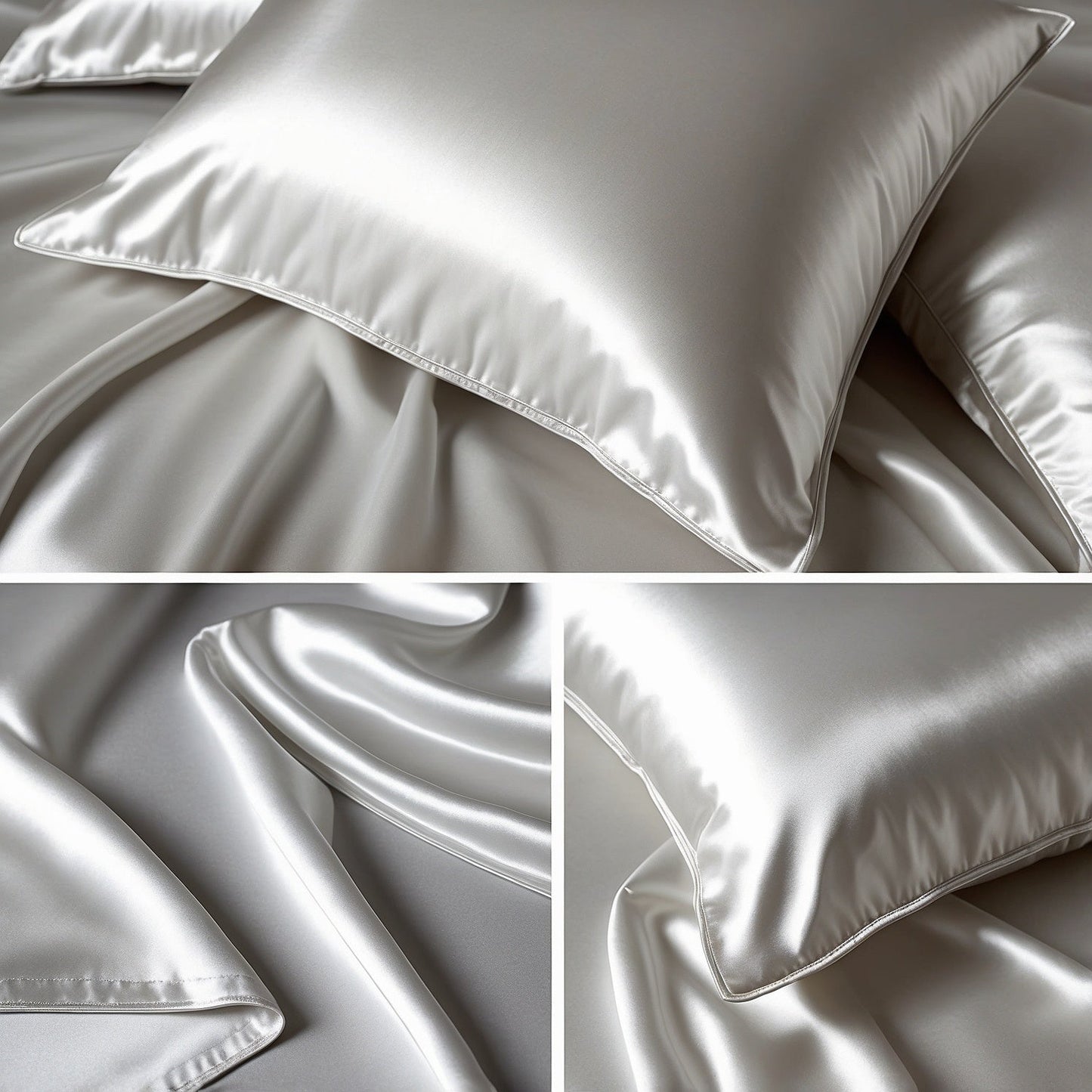 SET DI 10 PEZZI PER LETTO DI LUSSO IN SETA EGIZIANA