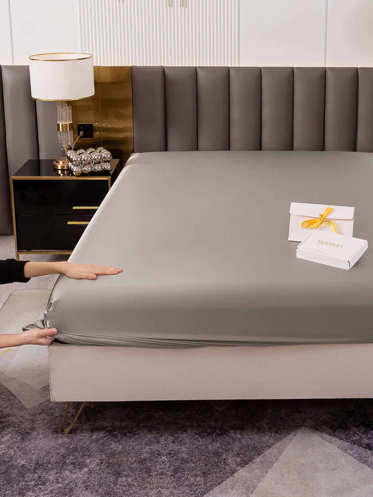 19 Momme lenzuolo con angoli di seta senza cucitura