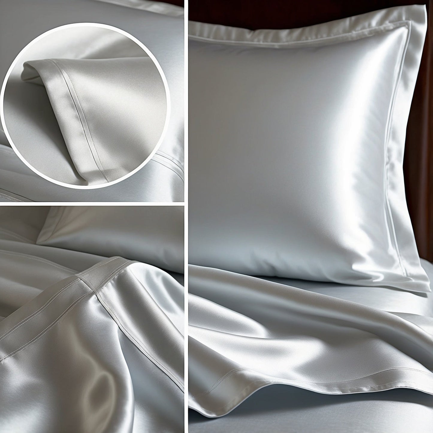 SET DI 10 PEZZI PER LETTO DI LUSSO IN SETA EGIZIANA