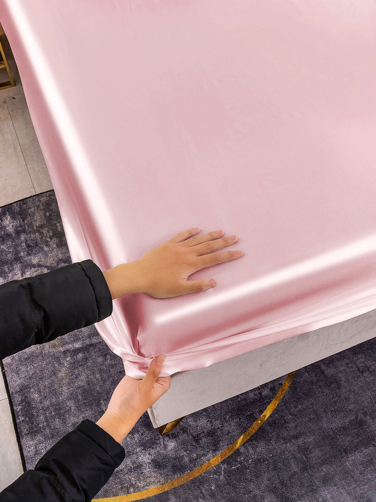 22 Momme lenzuolo con angoli di seta senza cucitura