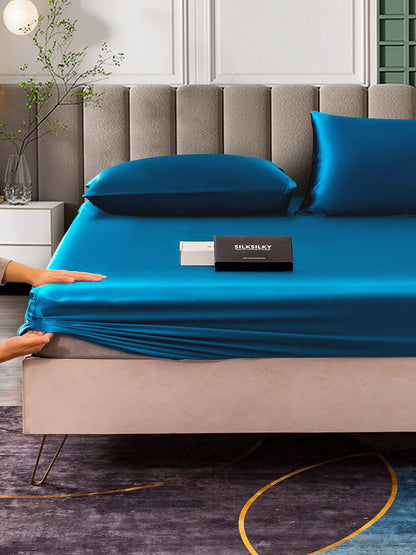 Set in seta da 3 pezzi 25Momme: lenzuolo con angoli + 2 federe