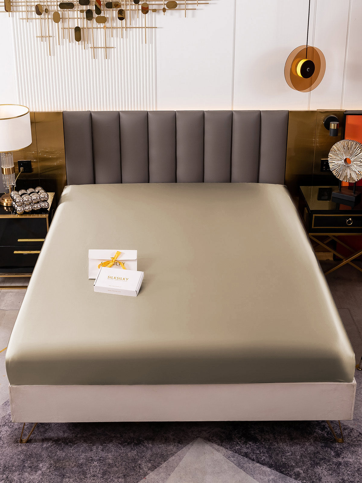 19 Momme lenzuolo con angoli di seta senza cucitura(Federa non inclusa)