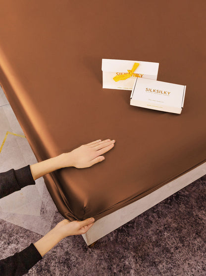 22 Momme lenzuolo con angoli di seta senza cucitura