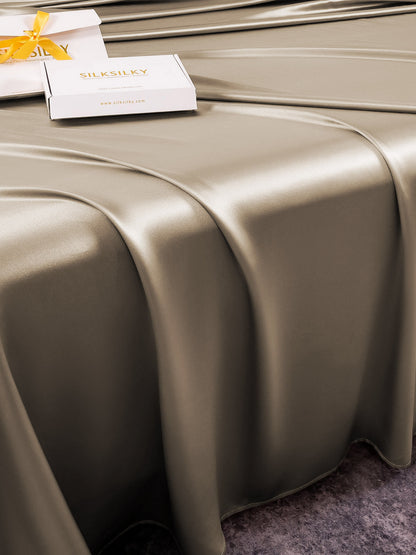 Set in seta da 3 pezzi 19Momme: lenzuolo sopra + 2 federe