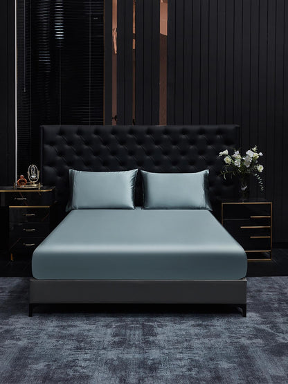 Set in seta da 3 pezzi 22Momme: lenzuolo con angoli + 2 federe