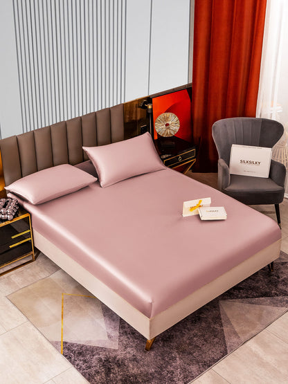 Set in seta da 3 pezzi 22Momme: lenzuolo con angoli + 2 federe