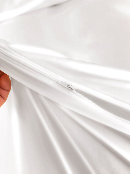 Set di seta 22Momme da 4 pezzi: copripiumino + lenzuolo con angoli + 2 federe