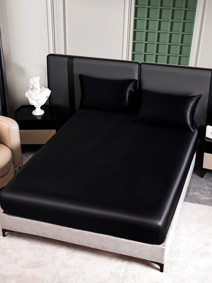 Set in seta da 3 pezzi 25Momme: lenzuolo con angoli + 2 federe