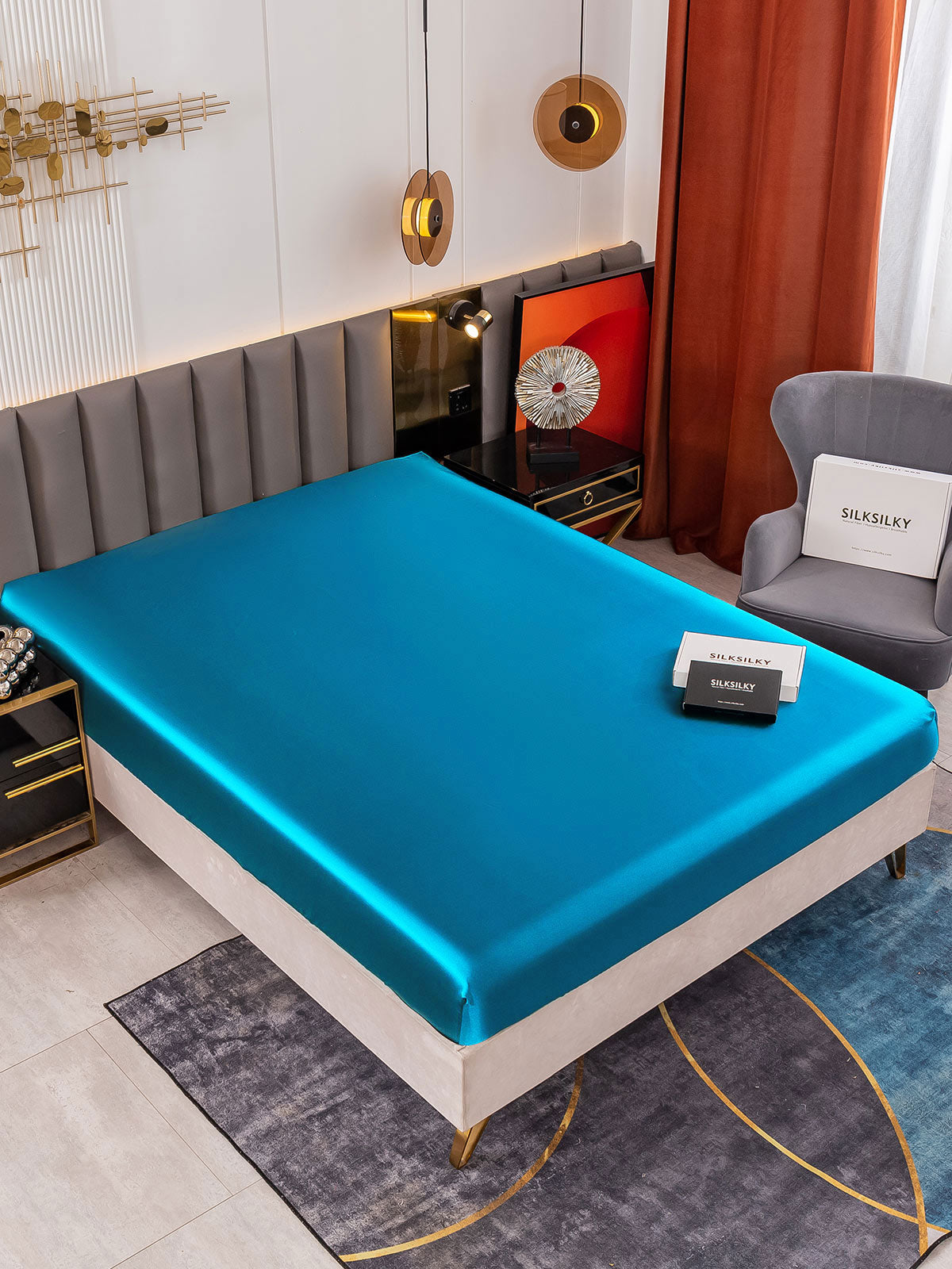 19 Momme lenzuolo con angoli di seta senza cucitura(Federa non inclusa)