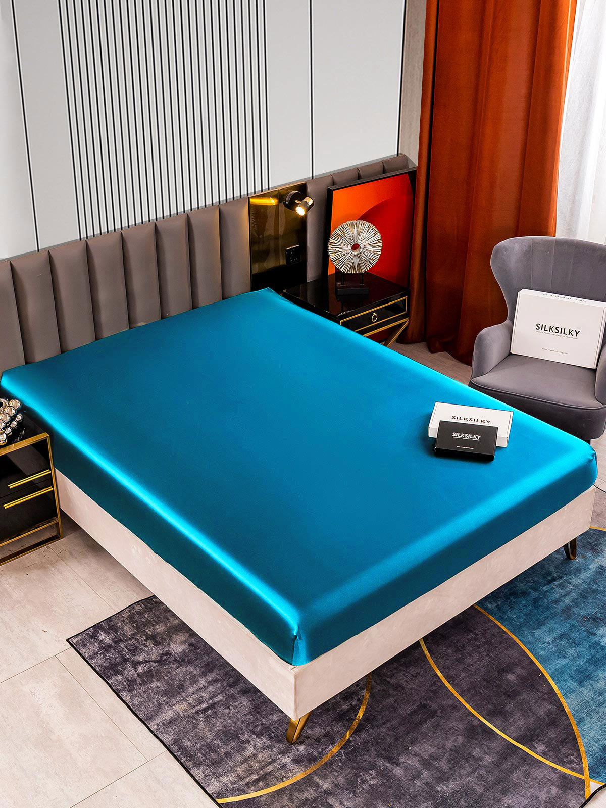 22 Momme lenzuolo con angoli di seta senza cucitura