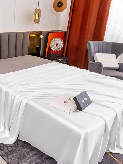 Lenzuolo sopra senza cuciture in seta 19Momme