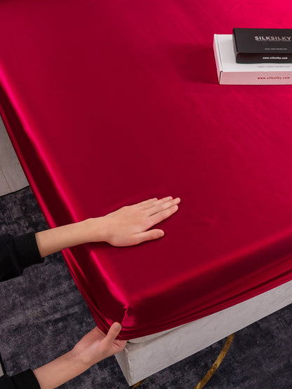 Set da 3 pezzi in seta 19Momme: lenzuolo con angoli + 2 federe