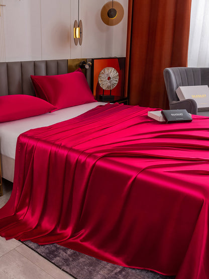 Set in seta da 3 pezzi 19Momme: lenzuolo sopra + 2 federe