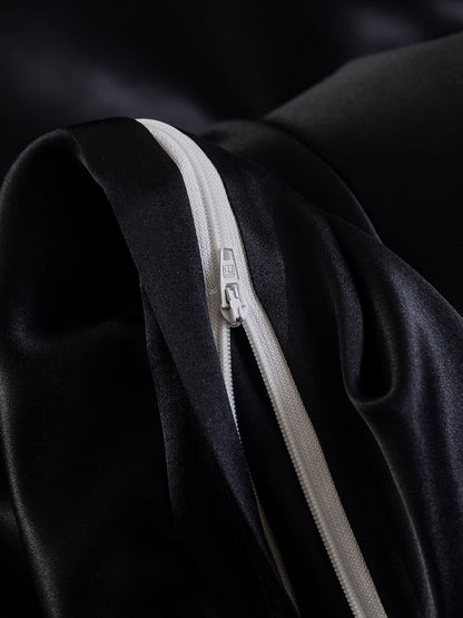 Set di seta 22Momme da 4 pezzi: copripiumino + lenzuolo + 2 federe