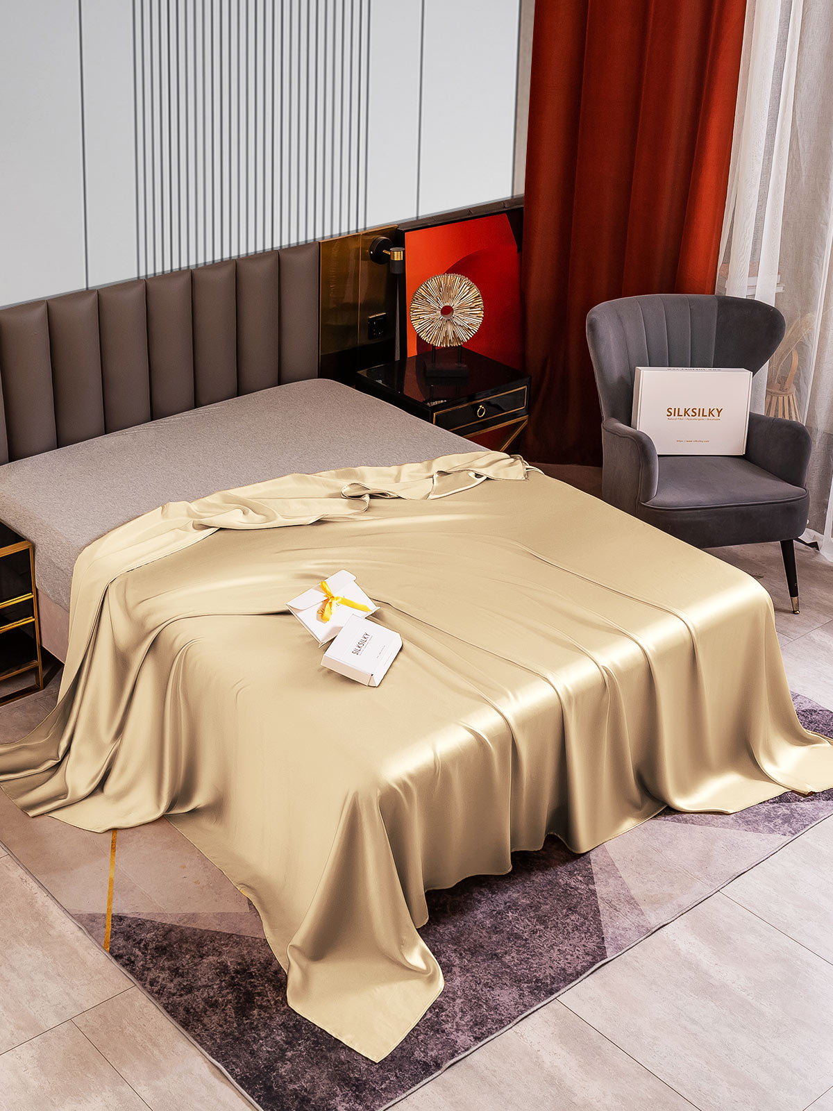 Lenzuolo sopra senza cuciture 22Momme