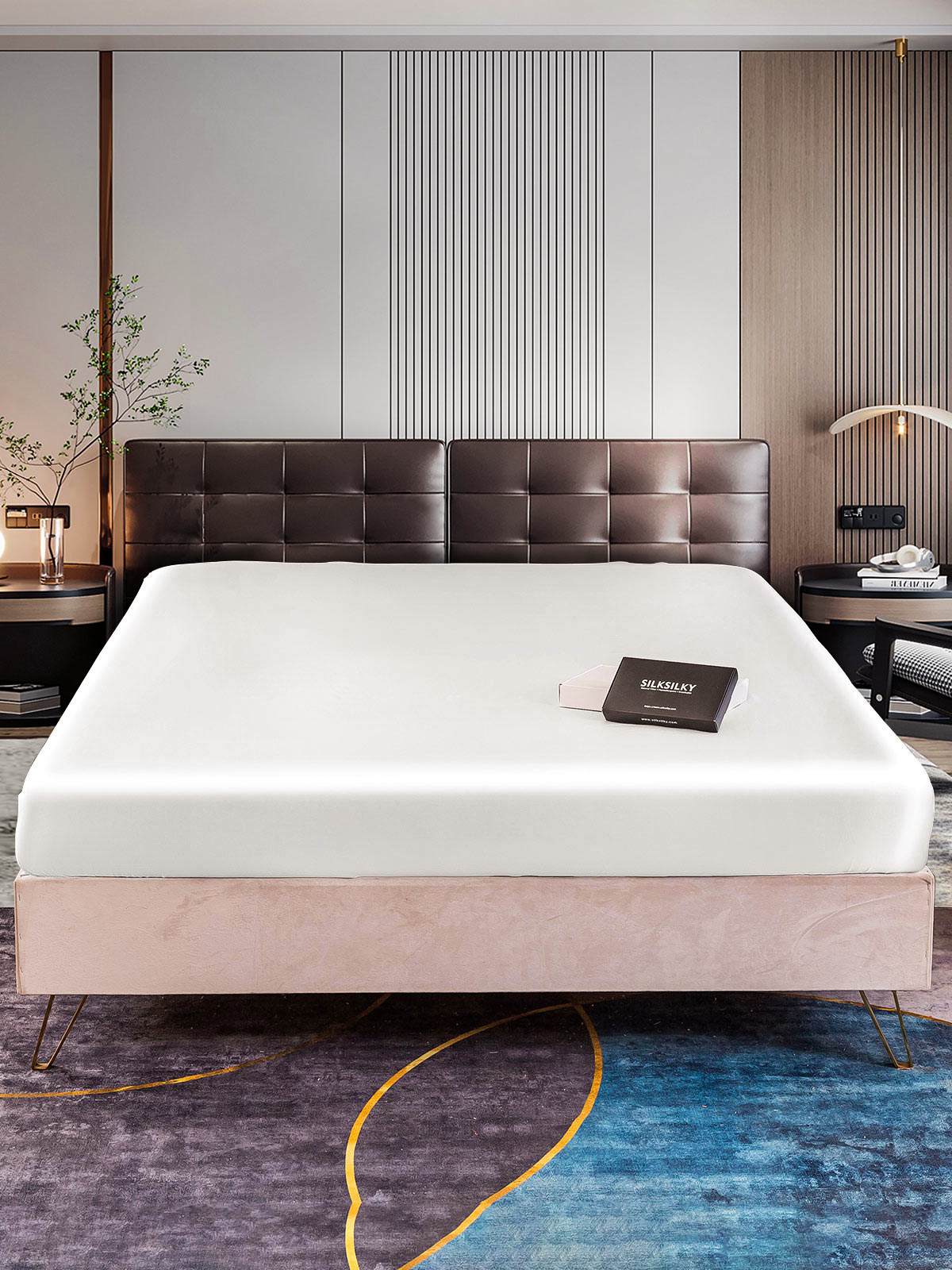 22 Momme lenzuolo con angoli di seta senza cucitura