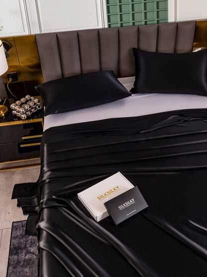 Set di seta da 3 pezzi 25Momme: lenzuolo sopra + 2 federe