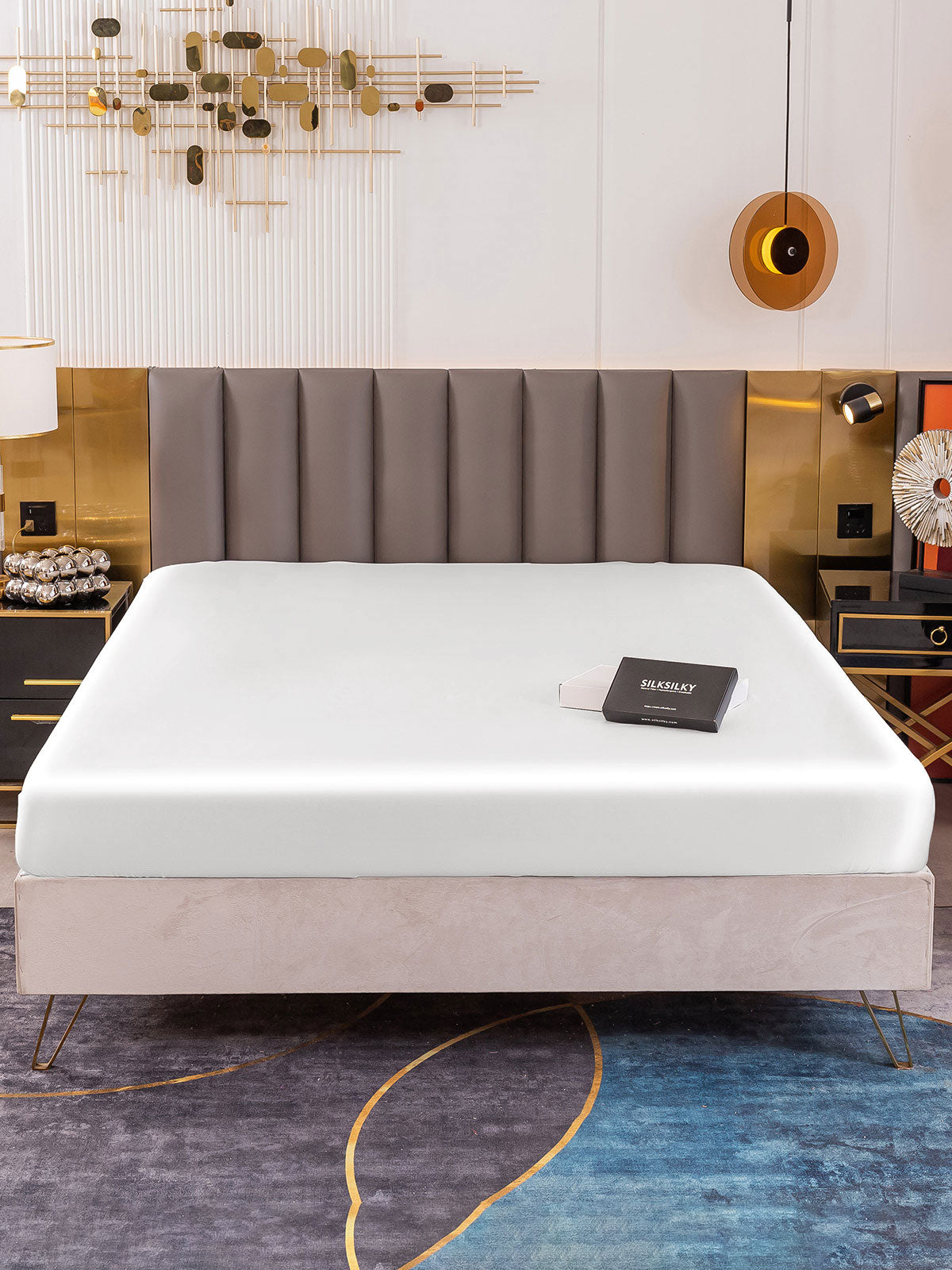 19 Momme lenzuolo con angoli di seta senza cucitura(Federa non inclusa)