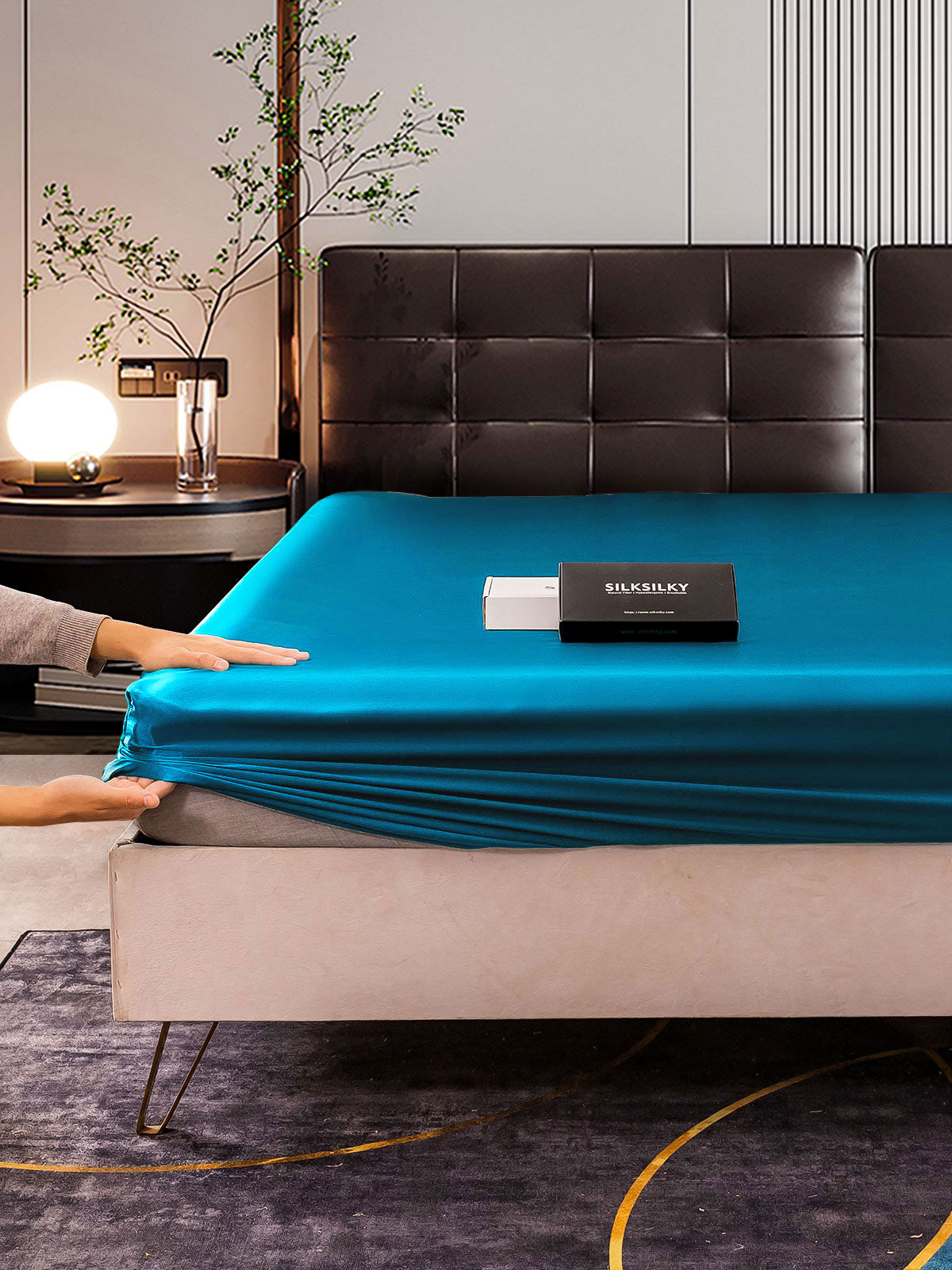 22 Momme lenzuolo con angoli di seta senza cucitura