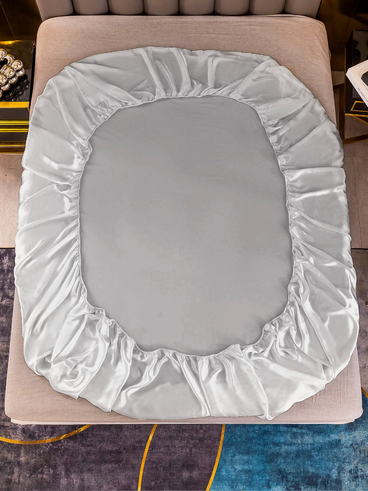 Set in seta da 3 pezzi 25Momme: lenzuolo con angoli + 2 federe