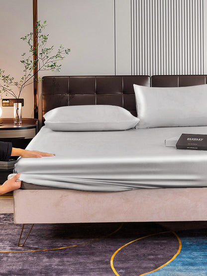 Set in seta da 3 pezzi 22Momme: lenzuolo con angoli + 2 federe