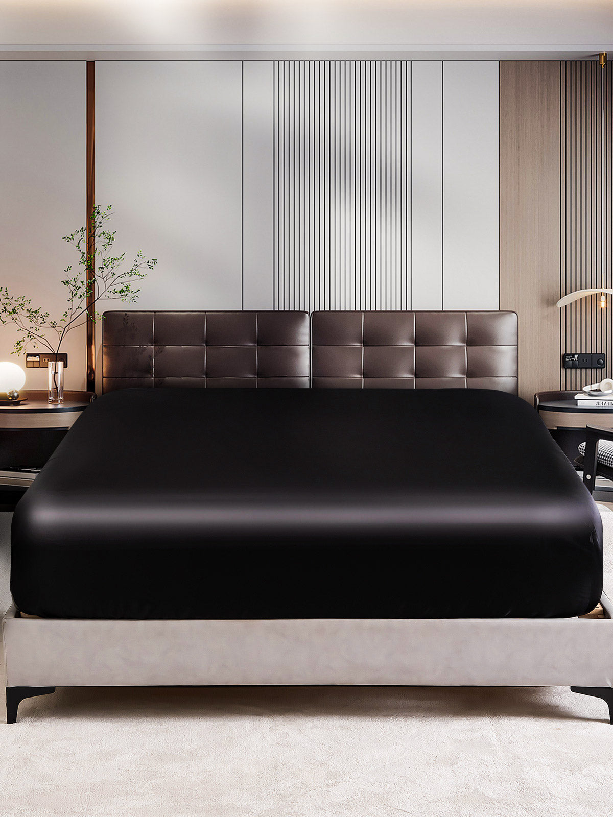 22 Momme lenzuolo con angoli di seta senza cucitura