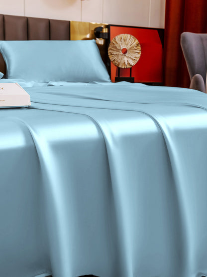 Set in seta da 3 pezzi 19Momme: lenzuolo sopra + 2 federe