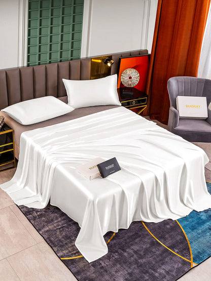 Set di seta da 3 pezzi 25Momme: lenzuolo sopra + 2 federe