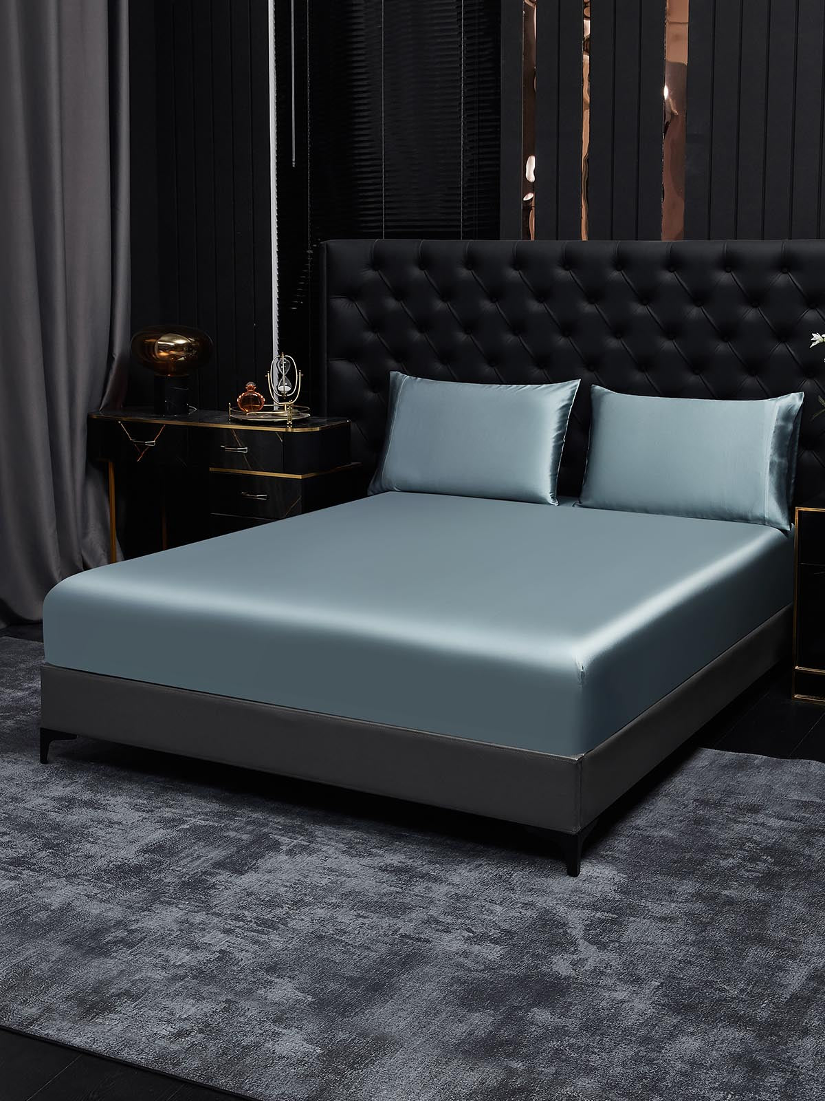 Set in seta da 3 pezzi 22Momme: lenzuolo con angoli + 2 federe