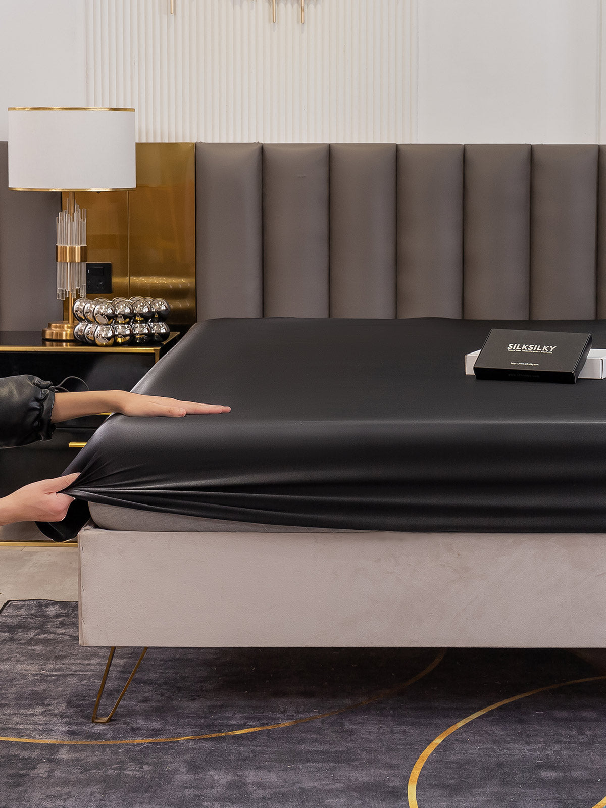 19 Momme lenzuolo con angoli di seta senza cucitura