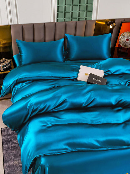 Set in seta da 4 pezzi 25Momme: copripiumino + lenzuolo + 2 federe