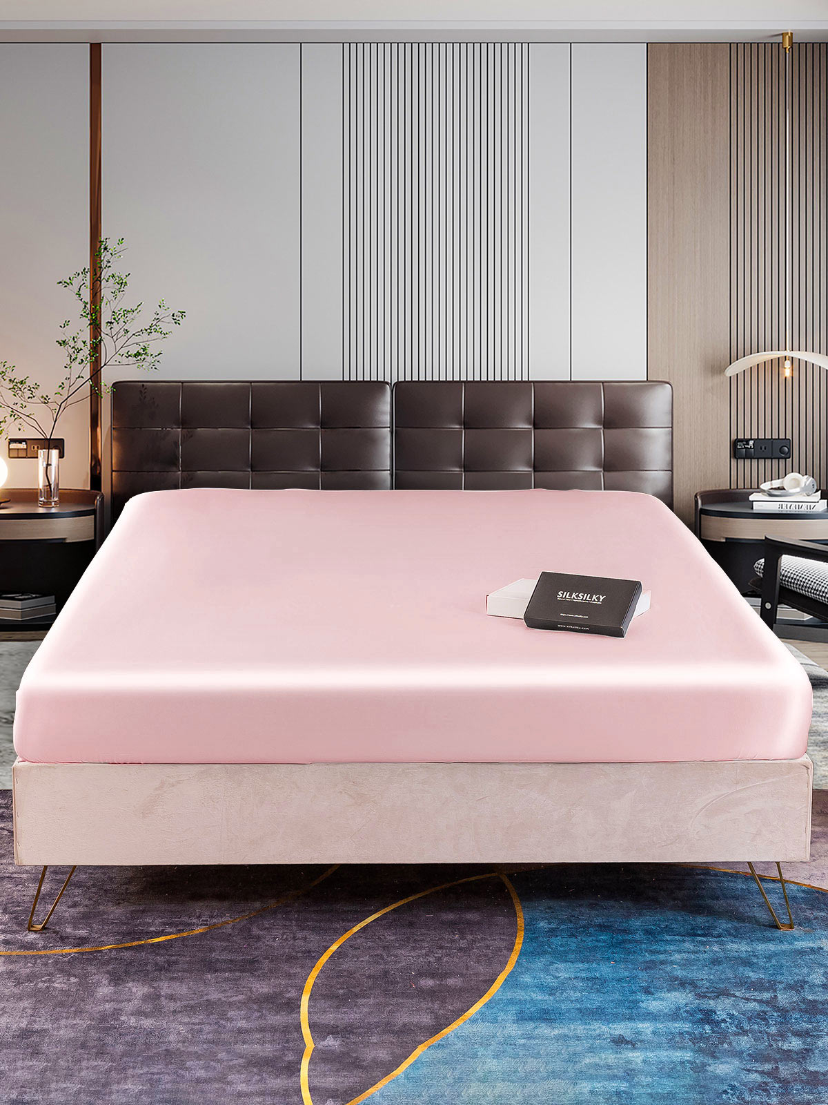 22 Momme lenzuolo con angoli di seta senza cucitura