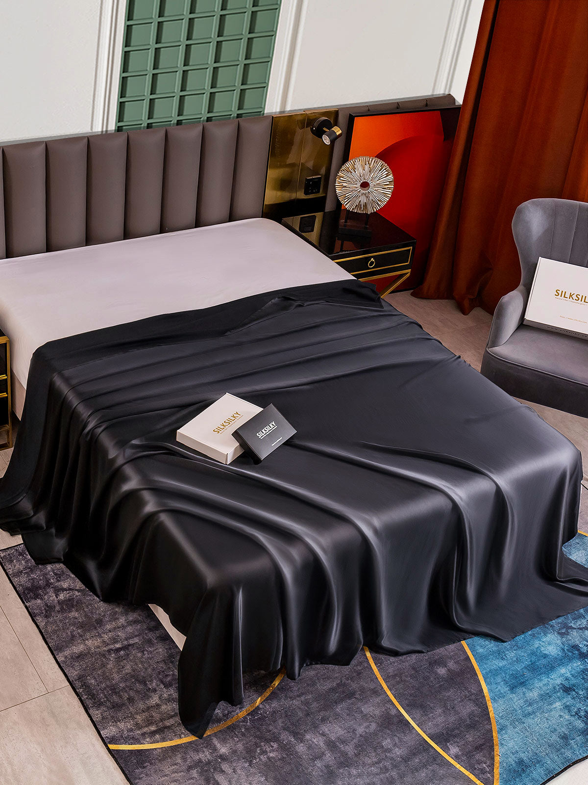 Lenzuolo sopra senza cuciture in seta 25Momme