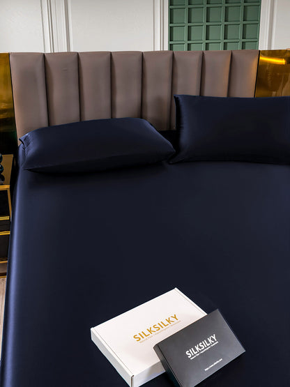 Set in seta da 3 pezzi 25Momme: lenzuolo con angoli + 2 federe