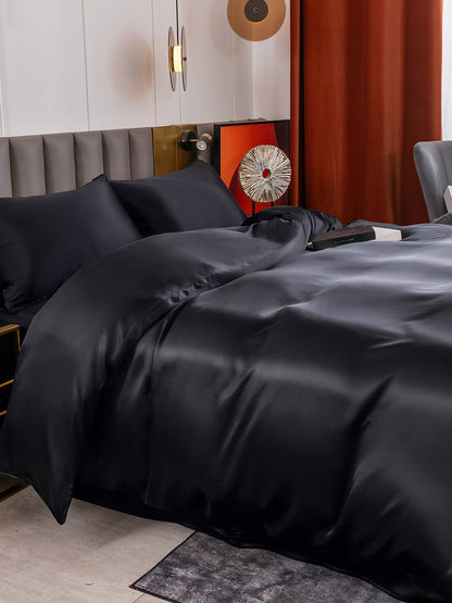 Set di seta 19Momme da 4 pezzi: copripiumino + lenzuolo + 2 federe