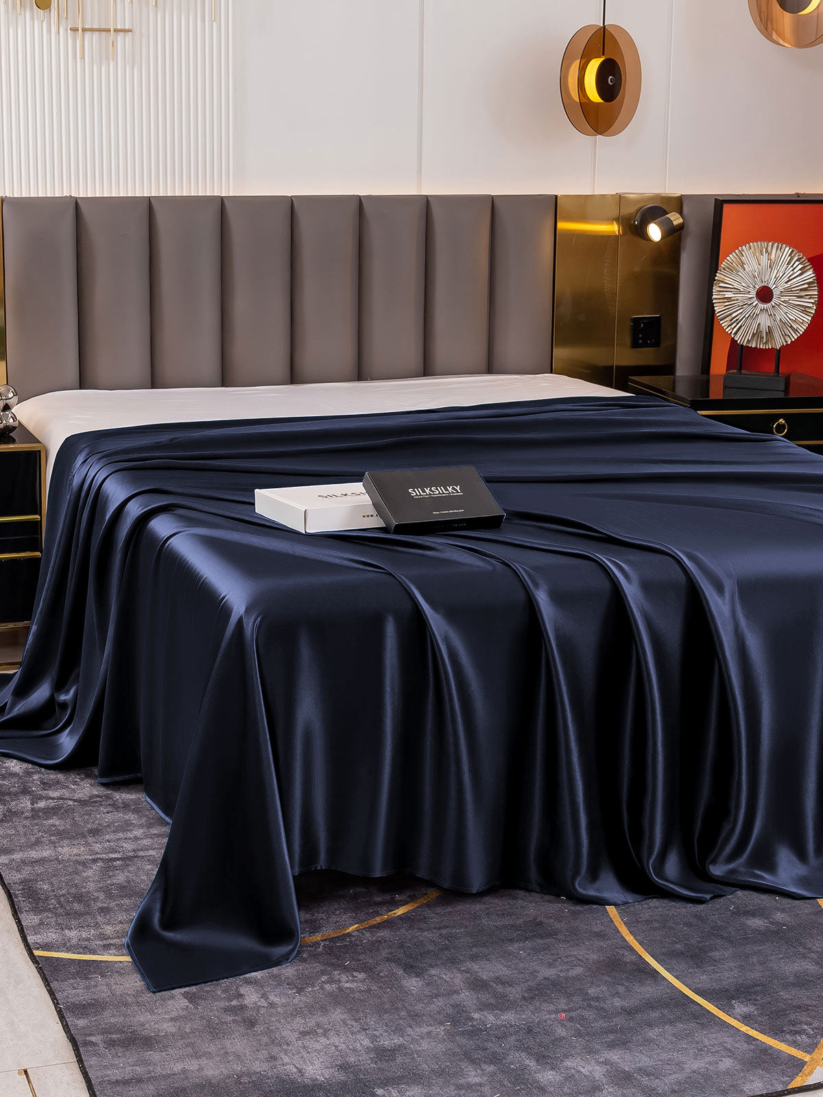 Lenzuolo sopra senza cuciture in seta 19Momme