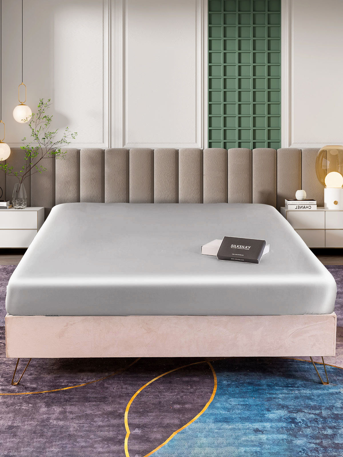 25 Momme lenzuolo con angoli di seta senza cucitura lusso