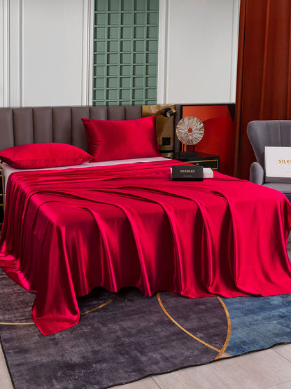 Set di seta da 3 pezzi 25Momme: lenzuolo sopra + 2 federe