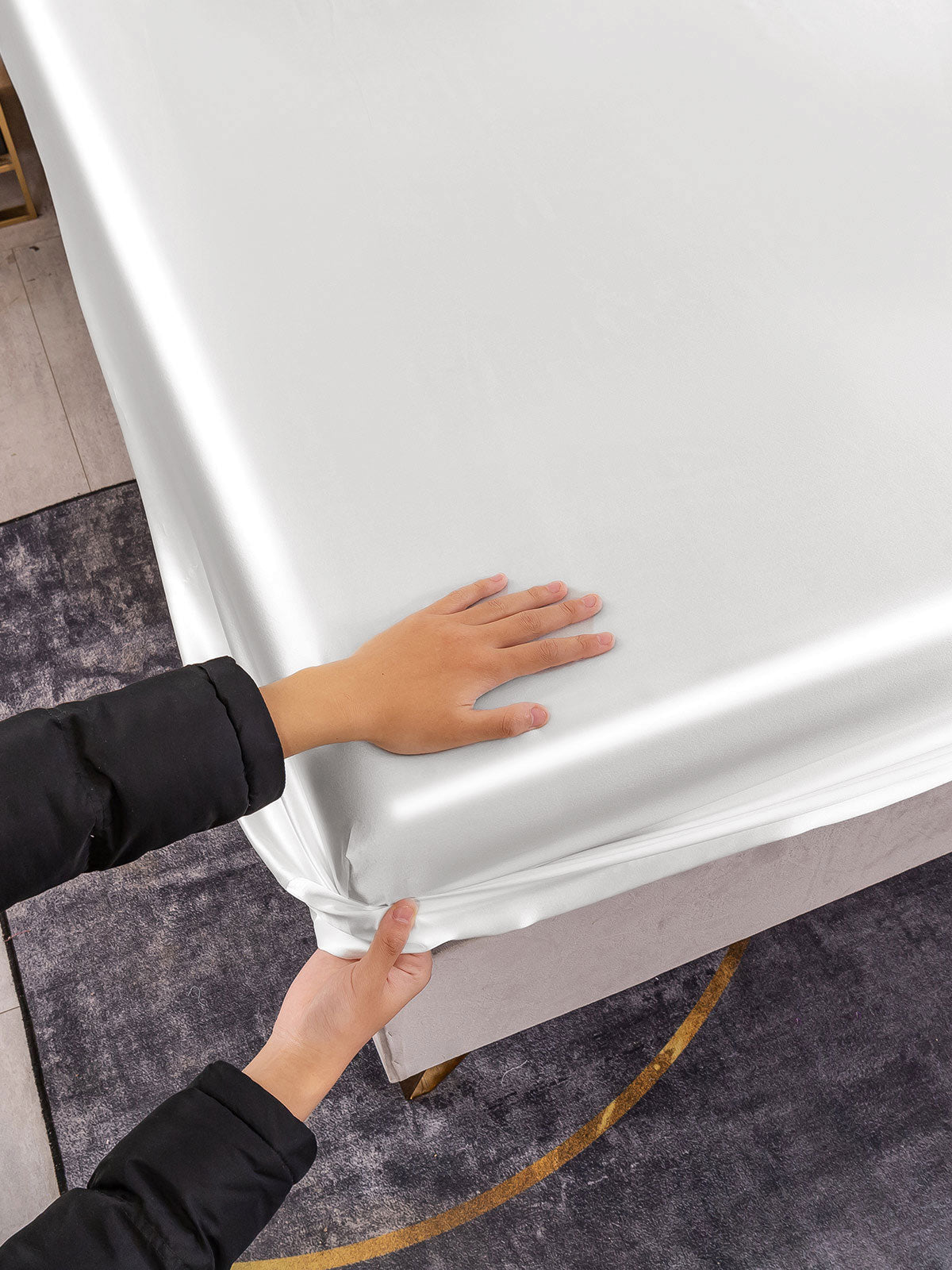 19 Momme lenzuolo con angoli di seta senza cucitura